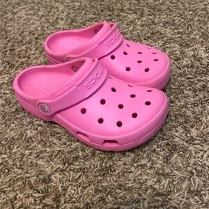 Pink girls crocs size 12